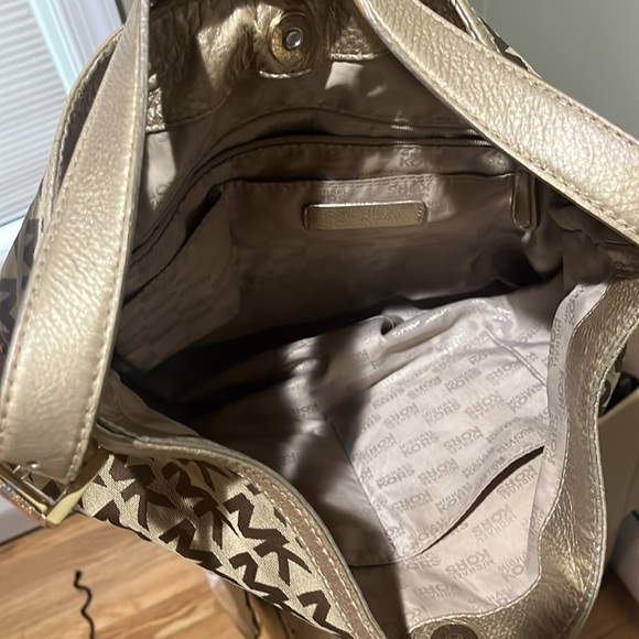 🦃Michael Kors gold and brown bag - Picture 6 of 6